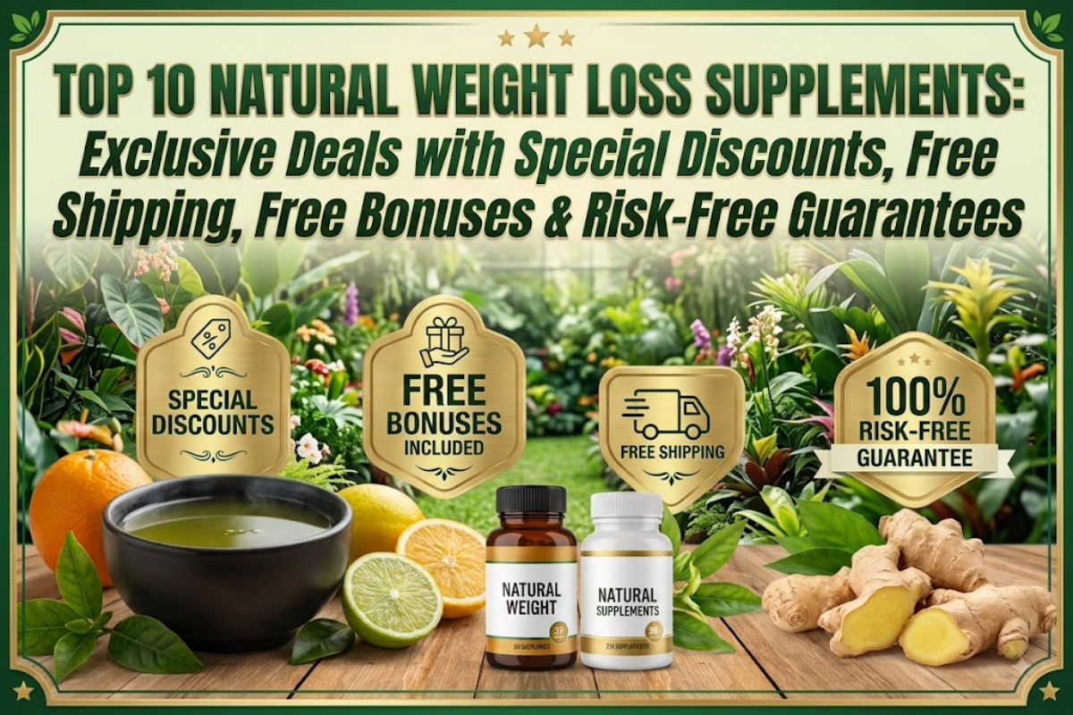 Top 10 Natural Weight Loss Supplements: Exclusive Deals with Special Discounts, Free Shipping, Free Bonuses & Risk-Free Guarantees